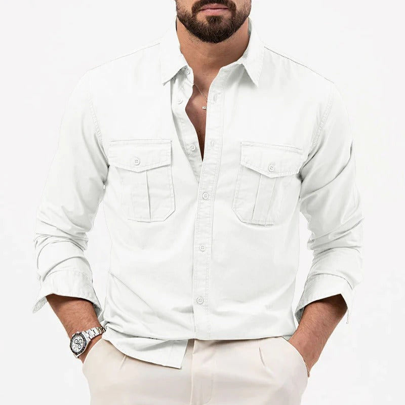 Men's Long Sleeve Shirt | Point Collar