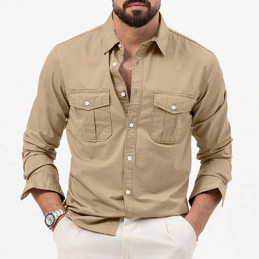 Men's Long Sleeve Shirt | Point Collar