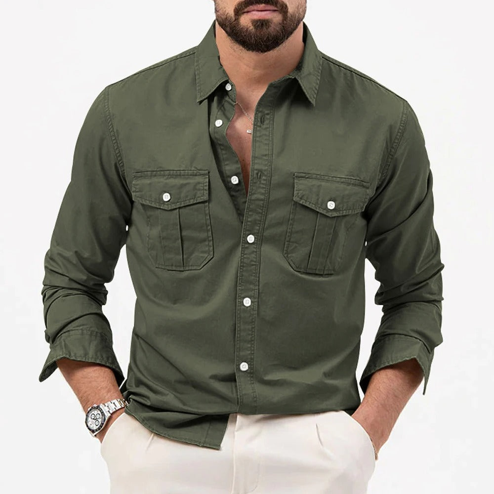 Men's Long Sleeve Shirt | Point Collar