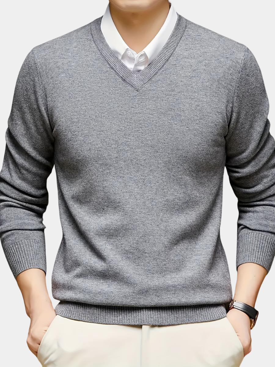 Men's V-Neck Jumper | Long Sleeve