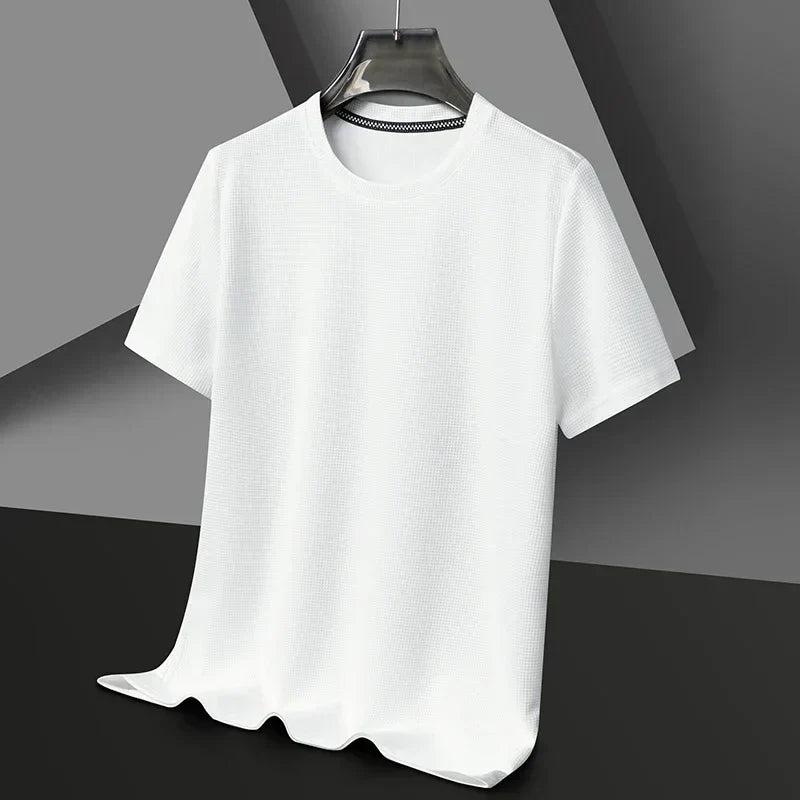 Men's Waffle Crew Neck T- T-Shirt | Short Sleeve