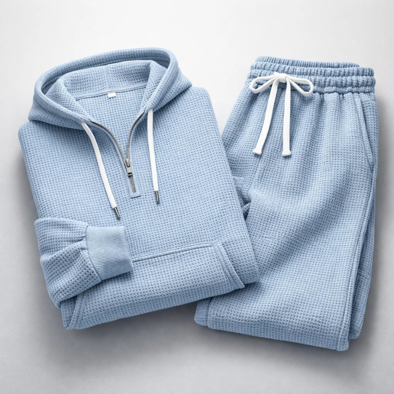 Men's Zip Up Hoodie | Ribbed Cuffs