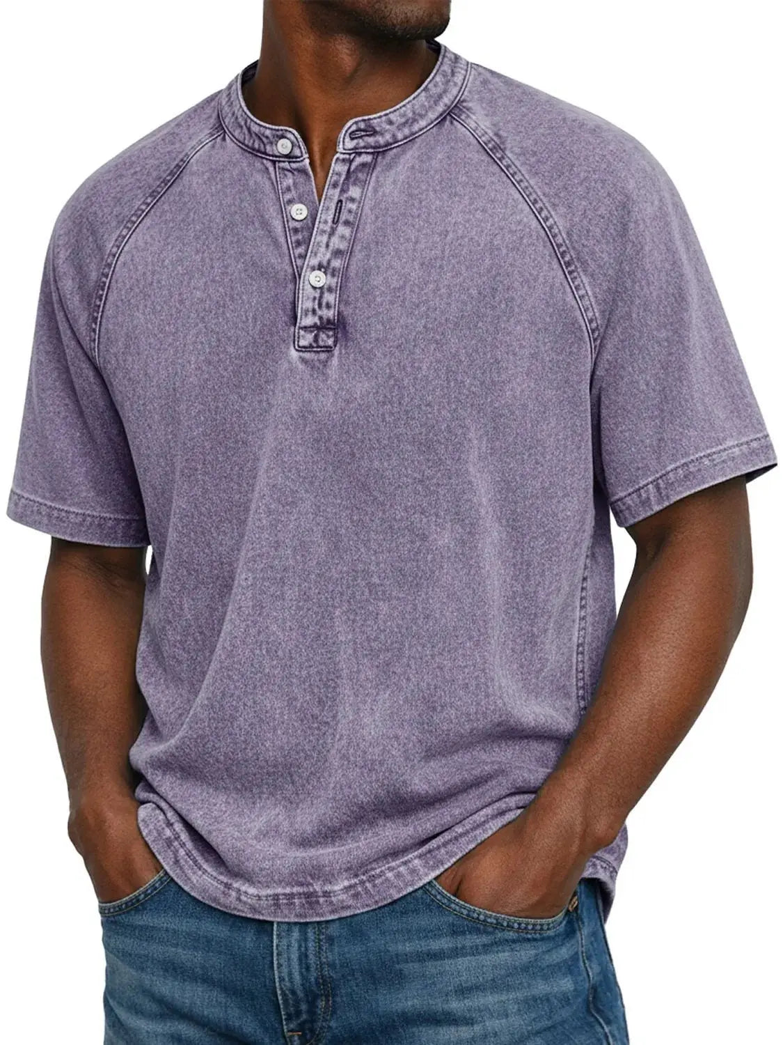 Men's Henley T- T-Shirt | Short Sleeve