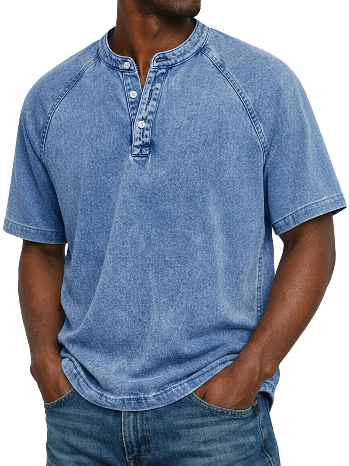 Men's Henley T- T-Shirt | Short Sleeve