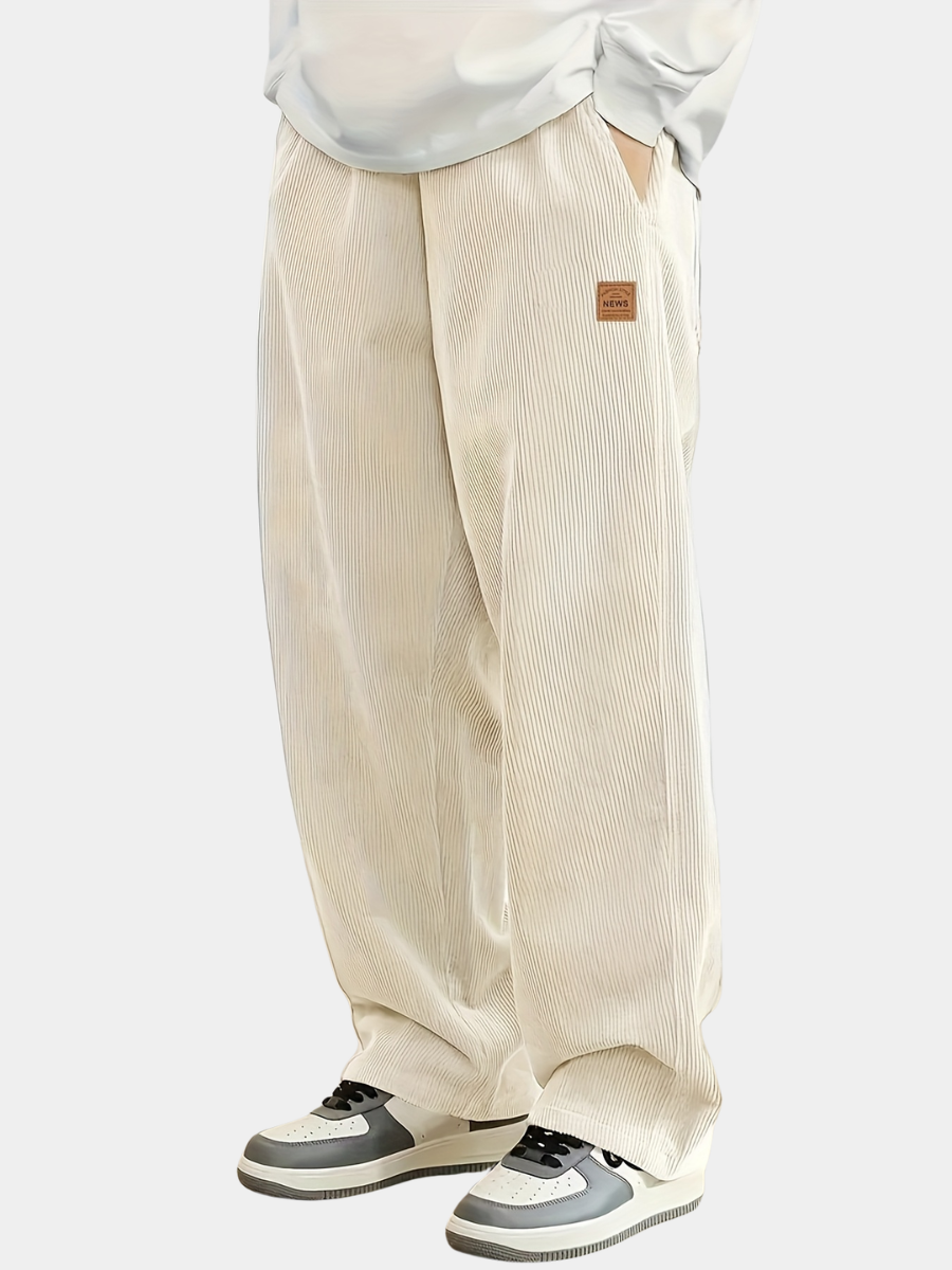 Men's Wide Leg Corduroy Trousers | Relaxed Fit