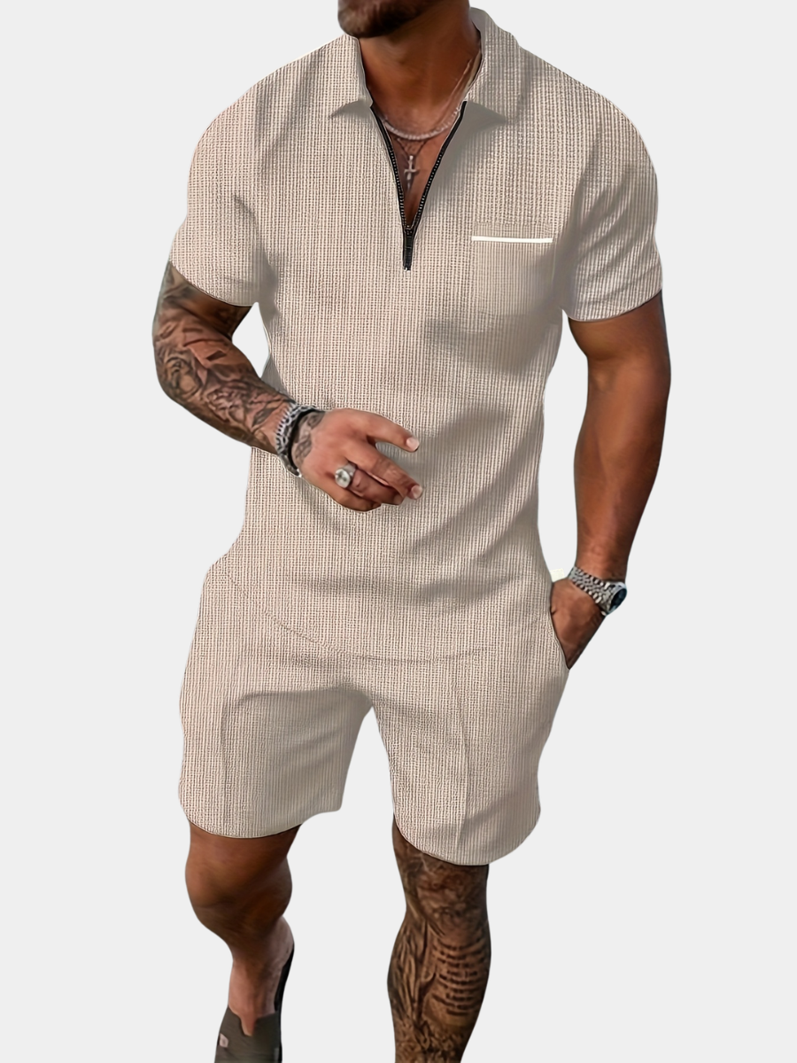 Men's Collar Polo Shirt | Zip