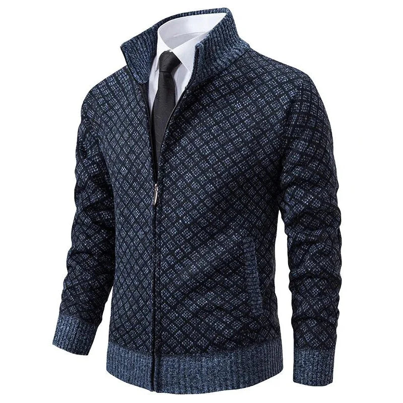 Men's Funnel Neck Cardigan | Zip Up