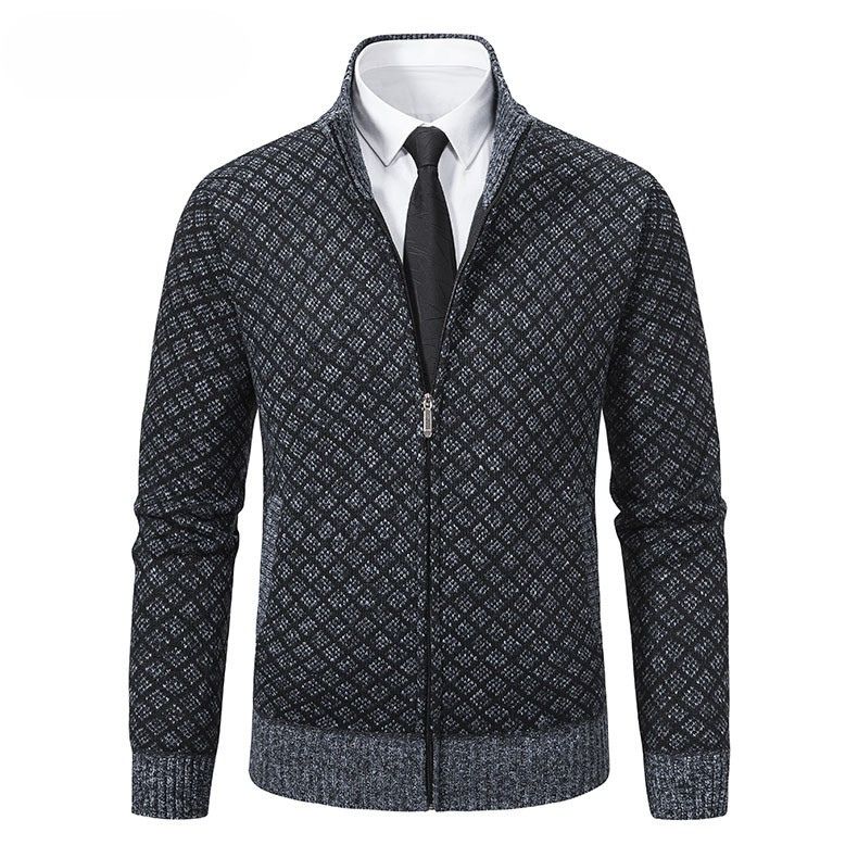 Men's Funnel Neck Cardigan | Zip Up