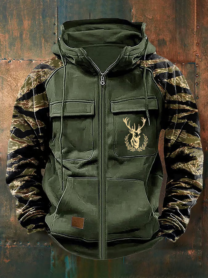 Men's Camo Utility Hoodie | Zip Up